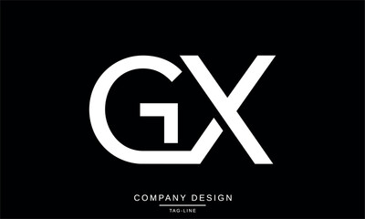 GX, XG Abstract Letters Logo Monogram Design Font Icon
