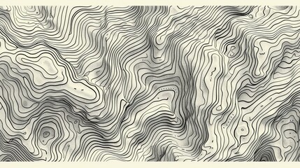 Fototapeta premium A mesmerizing sea of abstract contour lines