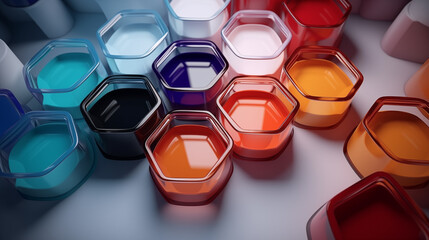 3d illustration visualized pigment melanin research. abstract background in futuristic style.