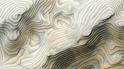 Abstract topographic layers in earthy tones - obrazy, fototapety, plakaty