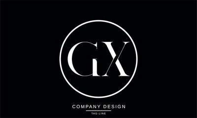 GX, XG Abstract Letters Logo Monogram Design Icon Font