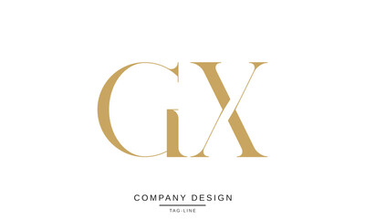 GX, XG Abstract Letters Logo Monogram Design Icon Font