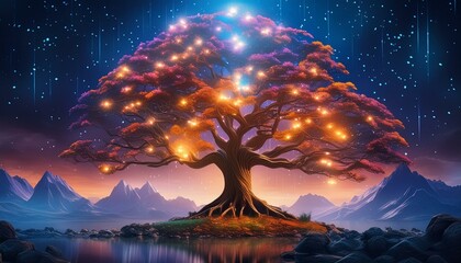 Illuminate the majesty of the tulip tree in a digital masterpiece.