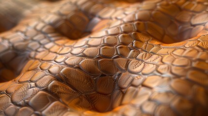 Close up of textured brown leather surface - obrazy, fototapety, plakaty