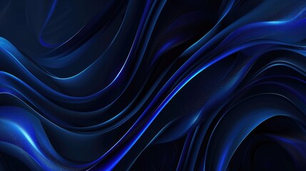 Flowing blue satin fabric with a silky sheen and ripples. World Oceans Day
