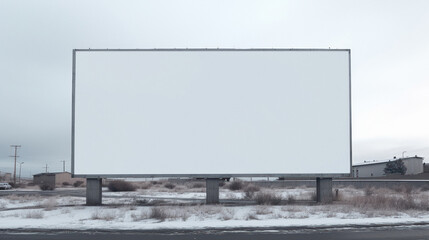Obraz premium a blank billboard next to a street