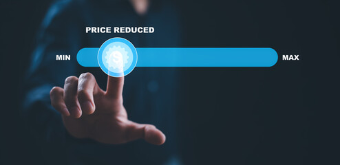 price reduced concept,product prince deduction, discount,decrease, diminution,deduction,...