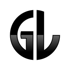 Initial GL Logo in a Cirle Shape