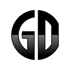 Initial GO Logo in a Cirle Shape