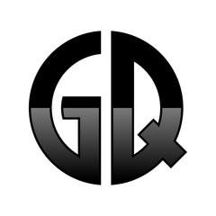 Initial GQ Logo in a Cirle Shape