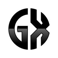 Initial GX Logo in a Cirle Shape