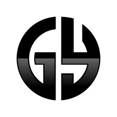 Initial GY Logo in a Cirle Shape