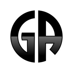 Initial GA Logo in a Cirle Shape