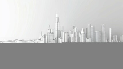 Fototapeta premium abstract city skyline