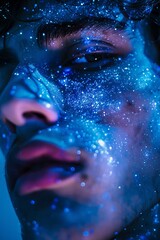 Portrait of people with cosmic filter