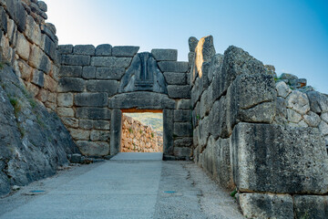 Mycenae, Greece. Lion's Gate view	