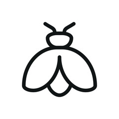 Bee isolated icon, honeybee vector symbol with editable stroke