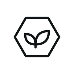 Natural honey isolated icon, organic honey vector symbol with editable stroke