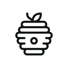 Wild hive isolated icon, wild beehive vector symbol with editable stroke