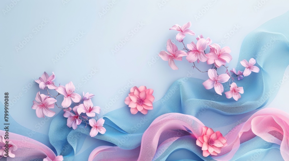 Poster abstract background with a pink and blue color gradient