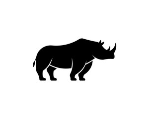 Rhino icon logo vector isolated on white background.