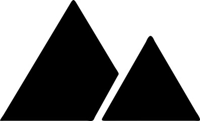 a hiker on the climbing path, mountain peaks, difficult roads, nature, campfire, tent, pictogram