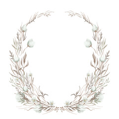 Wreath of botanical with floral