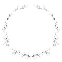 Wreath of botanical with floral