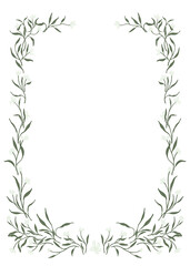 Frame of botanical with floral