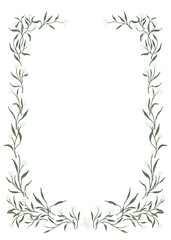 Frame of botanical with floral