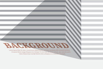 Background design with strips in 3d Monochrome style. Abstract vector background