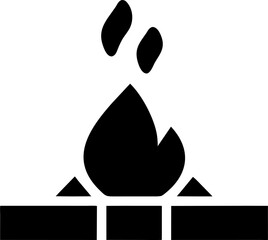 coal fire, pictogram