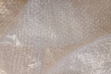 close-up of a protective film with air bubbles