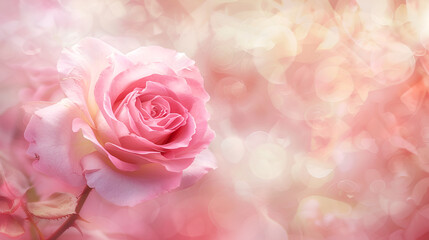 Delicate background with a rose. Pastel background, calm colors, beautiful flowers with Soft Focus Color Filtered background, Bright colorful flower rose Floral background,Pink gradient background