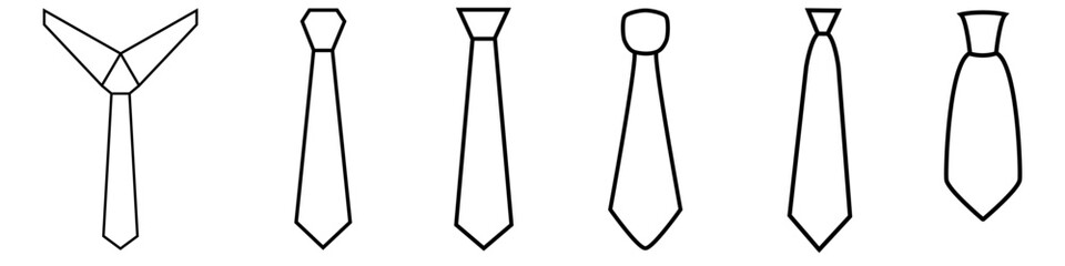 Tie icon vector set. Necktie illustration sign collection. Cravat symbol or logo.