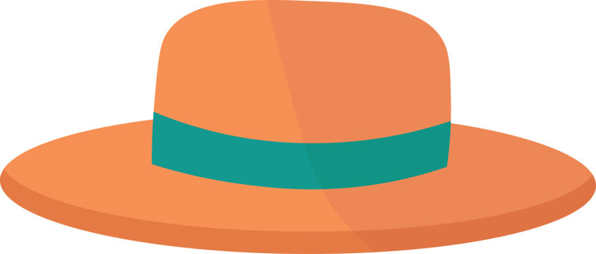 orange hat with teal band clip art preview