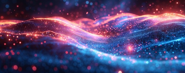 Obraz premium Futuristic Light Trails Merge in Dynamic Arrow Formation, Abstract 4K Wallpaper