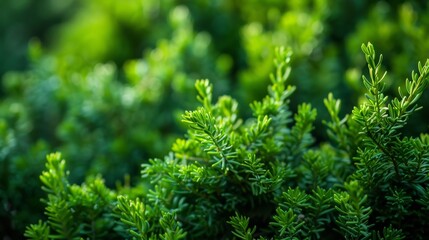 A vibrant close-up of fresh greenery, highlighting the intricate textures and colors of garden foliage.