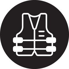 life vest glyph icon