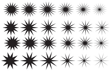 Set of starburst, sunburst badges. Special offer sale tag, discount offer price label, symbol for advertising campaign in retail, sale promo marketing, discount sticker, ads offer on shopping day.  