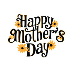 Obraz premium Free Vector Mother's day typography design template