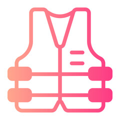 life vest gradient icon