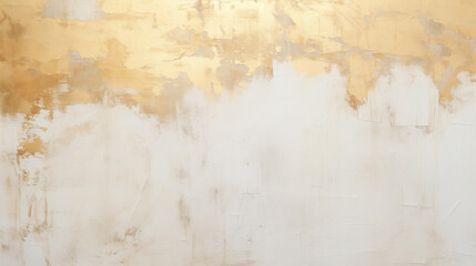 Abstract Gold Foil on White, Textured Luxury Background, Artistic Elegance