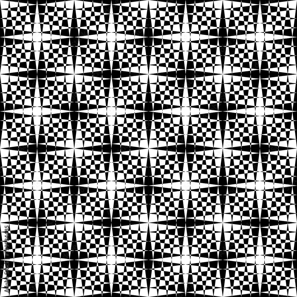 Poster seamless vector pattern in geometric ornamental style. black and white pattern.