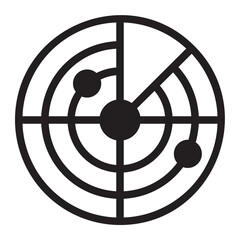 radar glyph icon