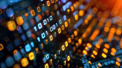 Binary Symphony: Abstract Digital Background with AI Algorithms