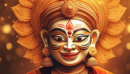 Dramatic expression kathakali drama face