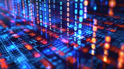 Digital Evolution: Abstract Background with AI Algorithms