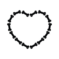 dog bone vector heart valentine icon logo symbol cartoon character doodle illustration Halloween symbol isolated clip art