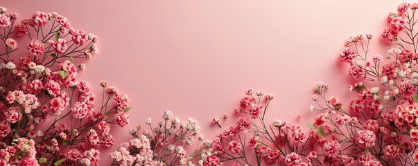 Motherâ€™s Day banner with copy space and flowers